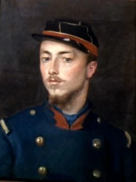 Edouard Dantan come sottotenente mobile - dal Saint, Cloud, museo Avelines